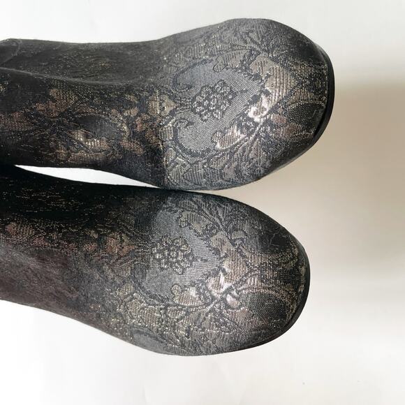 Marc Fisher Gold Black Lace Ankle Boot - Picture 5 of 8